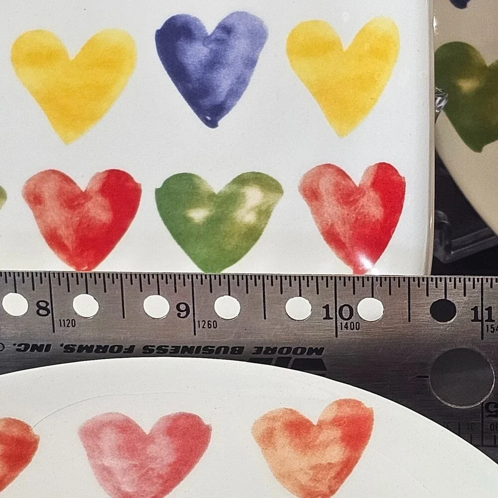 Set of 10 Maxera Hearts Snack Appetizer Serving Set Plates Mugs